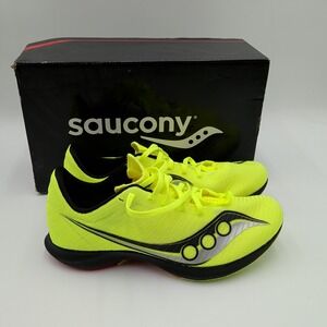 Saucony Velocity MP‎ Citron Women's 10 NEW MISSING SPIKES Neon Yellow Track READ